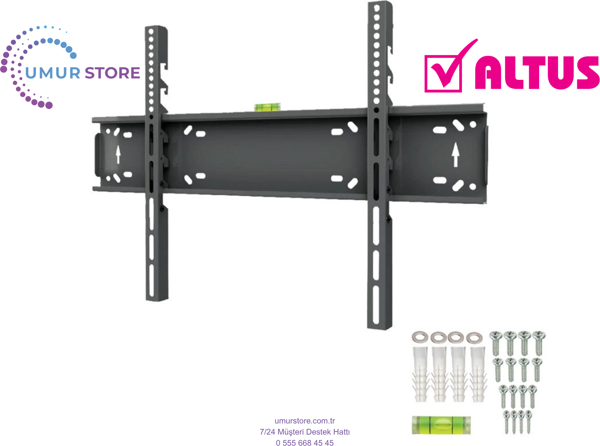 Altus 65” Al65Uhd9823 4k Ultra Hd 43”- 65” inç Lcd Led Televizyon Sabit Duvar Askı Aparatı - Image 1