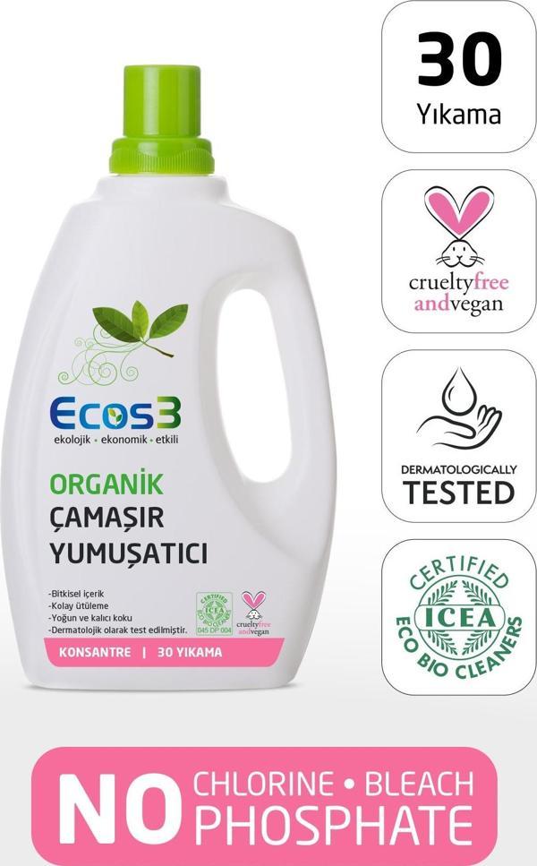 Çamaşır Yumuşatıcı, Organik & Vegan Sertifikalı, Ekolojik, Extra Konsantre, 30 Yıkama, 750ml - Image 1