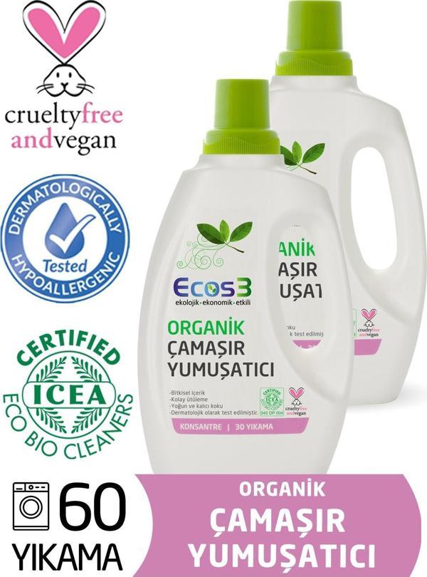 Organik Konsantre Çamaşır Yumuşatıcı 2’li SET ( 60 Yıkama) - Image 1
