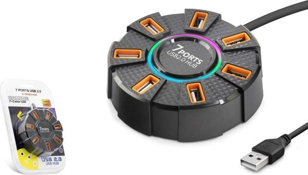 Hadron Hdx7035 Usb Hub 7-Usb 1.2M Siyah - Image 1