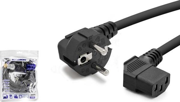 Hadron Hdx5555 1.8 Metre Power Kablo 42Pin 1Mm 500W L Tip Siyah - Image 1