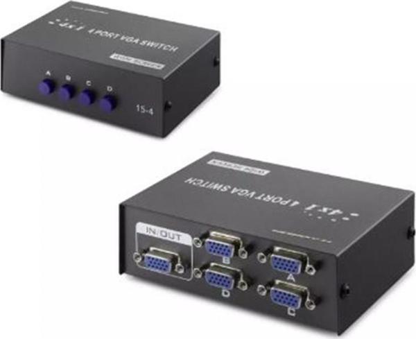 Hadron Hdx1329 4 Port Vga Switch 54Mhz 4Giriş 1Çıkış - Image 1