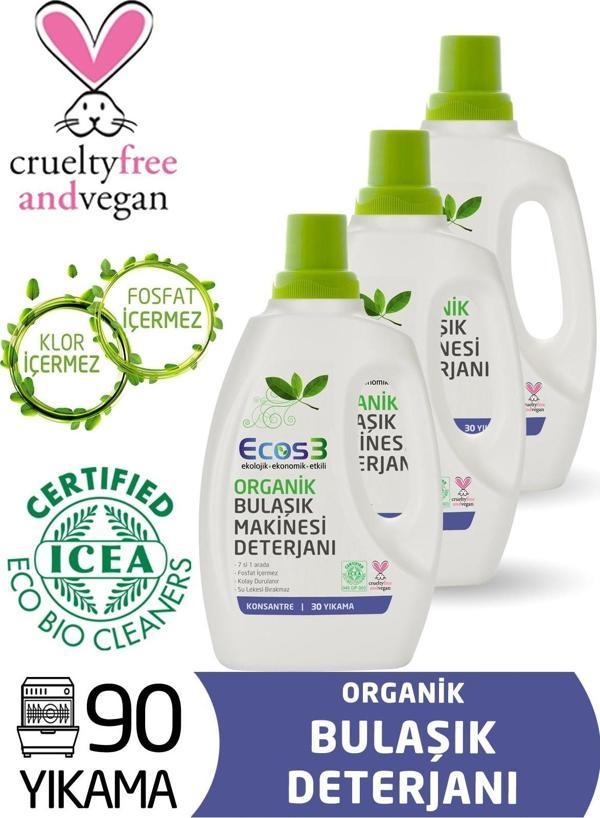 Ecos3 Ekolojik Sıvı Bulaşık Makinesi Deterjanı 3 x 750 ML - Image 1