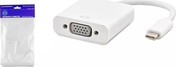 Hadron Hdx7773 Type-C To Vga F Çevirici 1080P Beyaz - Image 1