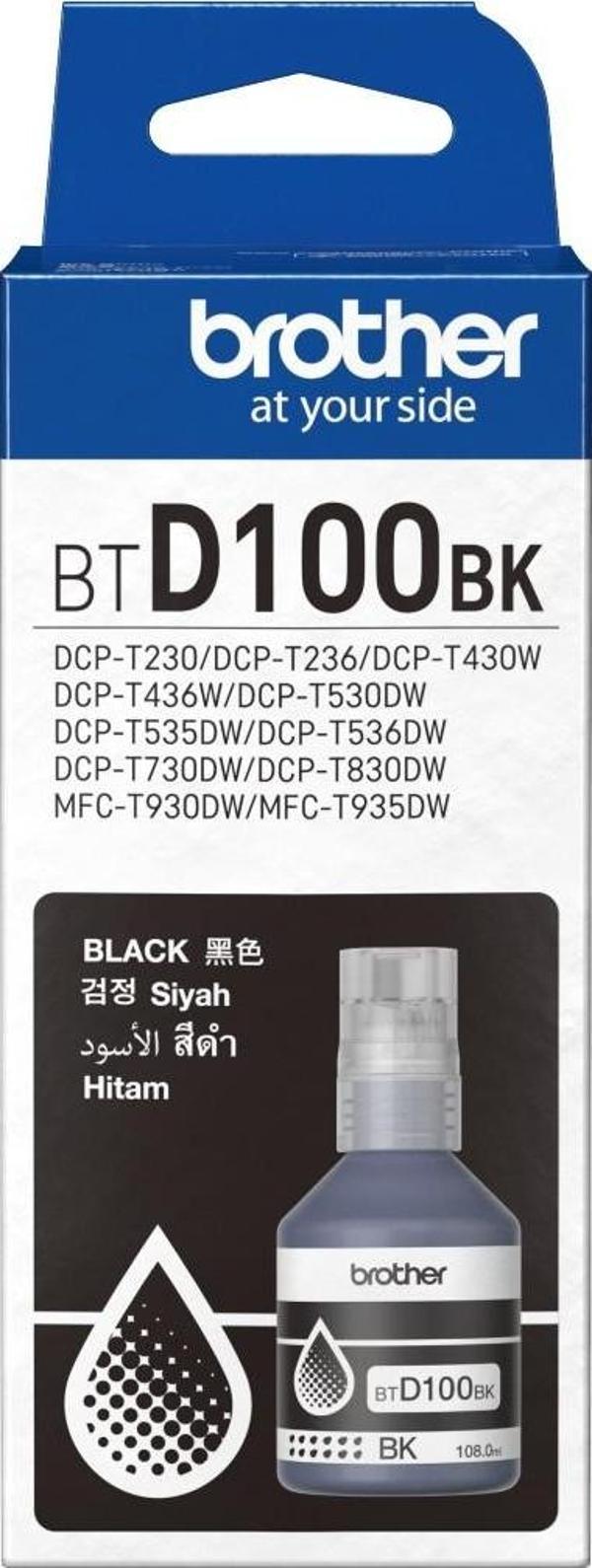 Brother Btd100Bk Black Siyah 7.500 Sayfa Şişe Mürekkep Dcp-T230-T430-T530-T730-T830 Mfc-T930-T935 - Image 1