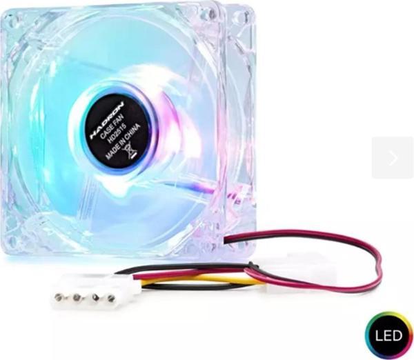 Hadron Hdx1516 8Cm Kasa Fanı 4Pin Led Transparent - Image 1