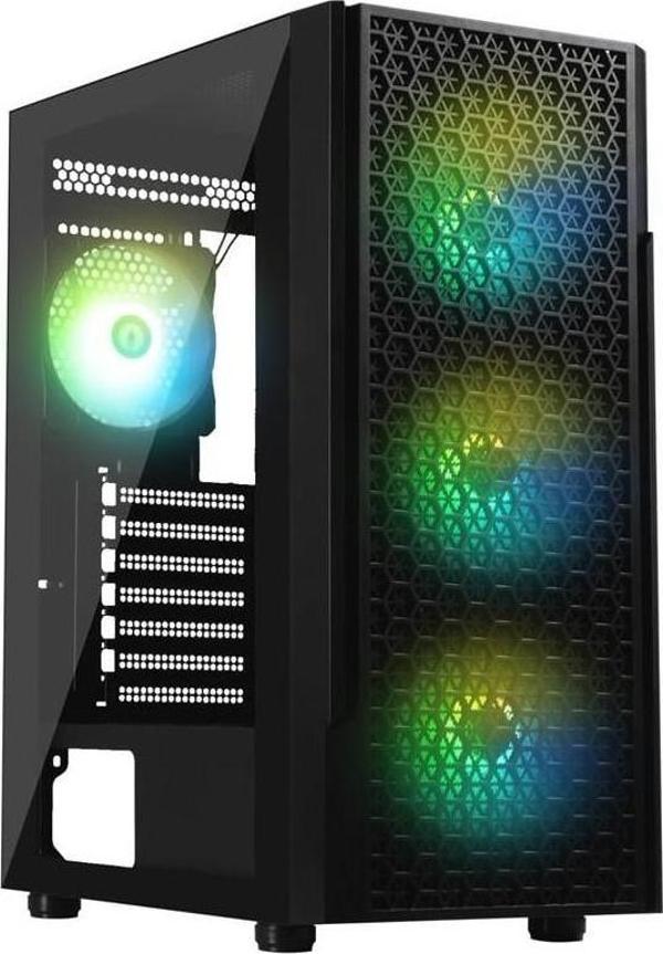 Bitfenix Proton 4-120Mm Frgb Fan 600W 80 Plus Siyah 1-Usb3.0 2-Usb2.0 Tempered Glass Oyuncu Boş Bilgisayar Kasası - Image 1