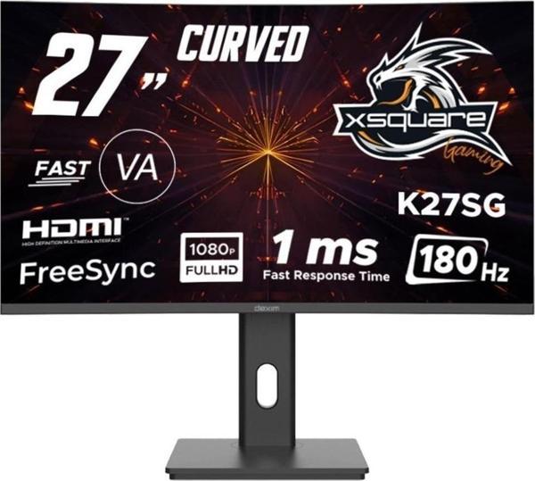 Dexim 27" Dmt008 Fhd 180Hz 1Ms Hdmı+Dp K27Sg Freesync Adaptive Sync Curved Va Gaming Pivot Monitör - Image 1