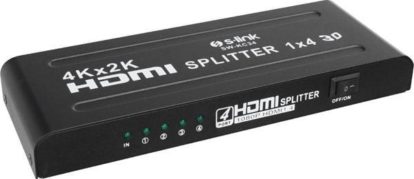 S-Link Sw-Kc34 4 Port 4K-2K Hdmi Splitter - Image 1