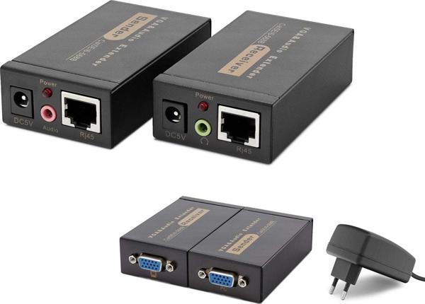 Hadron Hdx1318 100M Vga + Audio Extender 1920×1440 @ 60Hz Siyah - Image 1