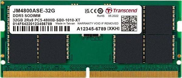 Transcend 32Gb(1X32Gb) 4800Mhz Sodimm Cl40 Ddr5 Notebook Ram (Jm4800Ase-32G) - Image 1