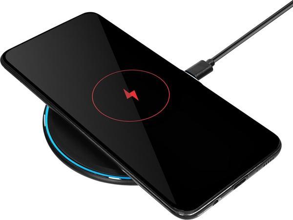 S-Link Sl-Cwf65 Mobil Telefon Uyumlu 15W Led Logo Prm Siyah Kablosuz Şarj Cihazı - Image 1