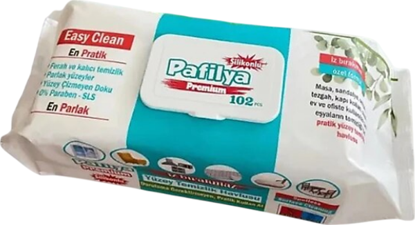 Pafilya Beyaz Sabun Yüzey Temizlik Havlusu 102 Li Easy Clean Karbonat & Sirkeli (İz Bırakmaz) - Image 1