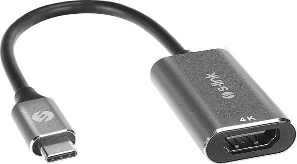 S-Link Swv-Usbc028 4K@30Hz Gri Metal Type-C To Hdmi Adaptör - Image 1