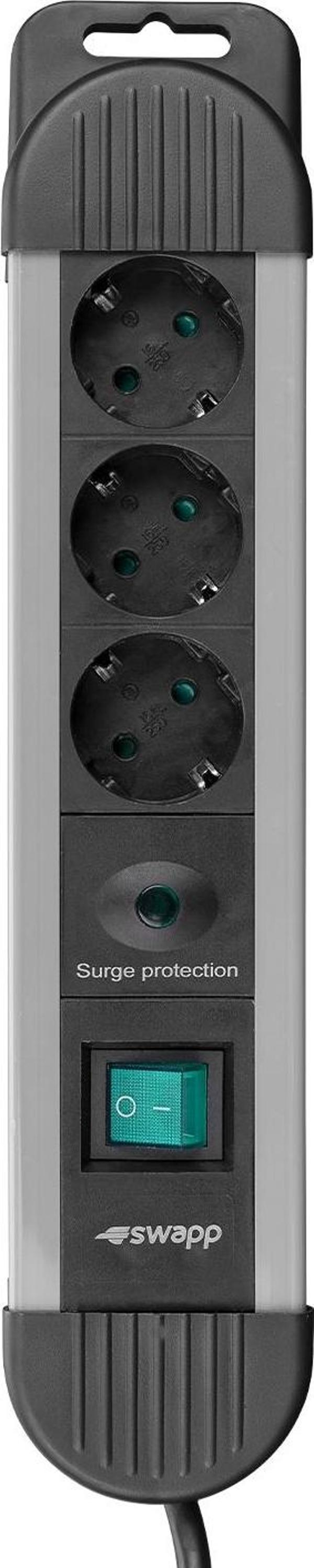 S-Link Spgks03 1.5M 3G1.5Mm2 900 Joule 3Lü Akım Korumalı Gri Priz Çoklayıcı - Image 1