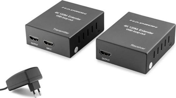 Hadron Hdx1368 120M Hdmi Extender Loop Out 4K Siyah - Image 1