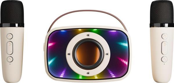 Mikado Md-57Bt Endless 5W Bej Tf + Usb + Aux + Bt Destekli 2 Wireless Karaoke Mikrofon 1200Mah - Image 1