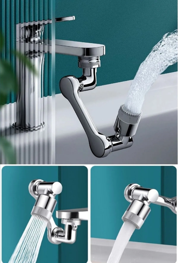 Mucit Home   1080 Derece Dönebilen 2 Modlu Mutfak Musluk Başlığı Banyo Musluk Ucu Evrensel Fonksiyonlu Başlık - Image 1