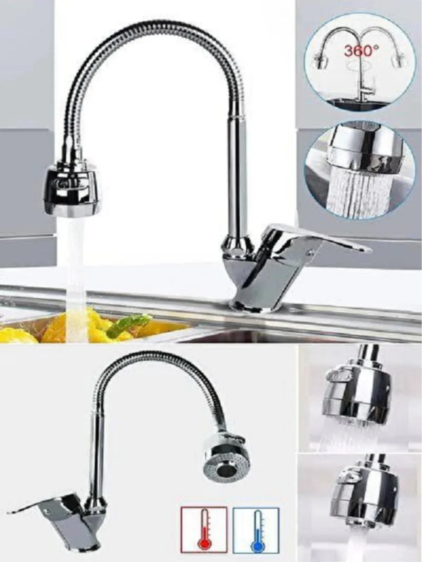 Mucit Home   2 Fonksiyonlu Oynar Borulu Mutfak Musluk Aparatı - Image 1