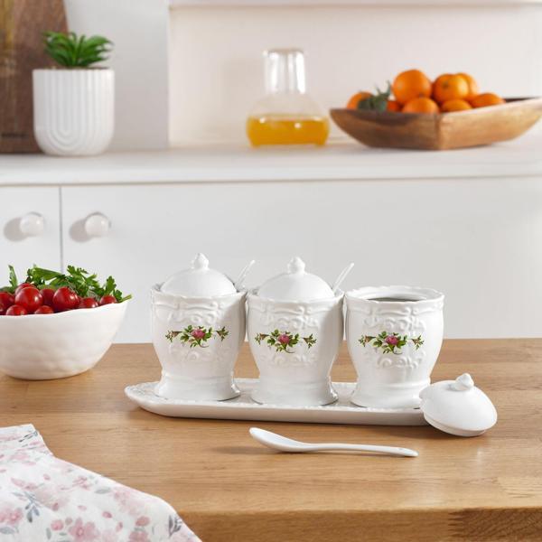 Karaca Antik 3'lü Kaşıklı ve Tepsili Baharat Takımı 200 ml  - Image 1