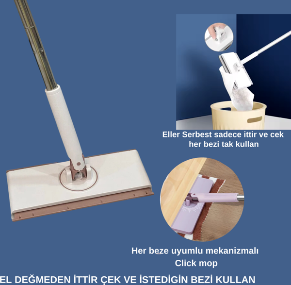Mucit Home Otomatik Tembel Mop – Her Beze Uyumlu, Büyük Boy - Image 1