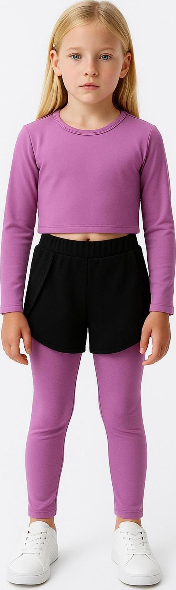 Şort Detaylı Kız Çocuk Spor Takım - Image 1