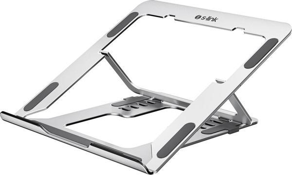 S-Link Sl-Al11 Gümüş 6 Açılı Katlanabilir Alüminyum Laptop Stand - Image 1
