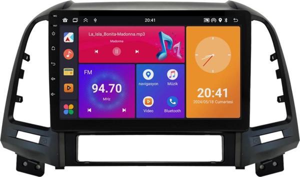 Hyundai Santa Fe Android Multimedya Sistemi (2006-2012) 6+64 GBUyumlu - Image 1