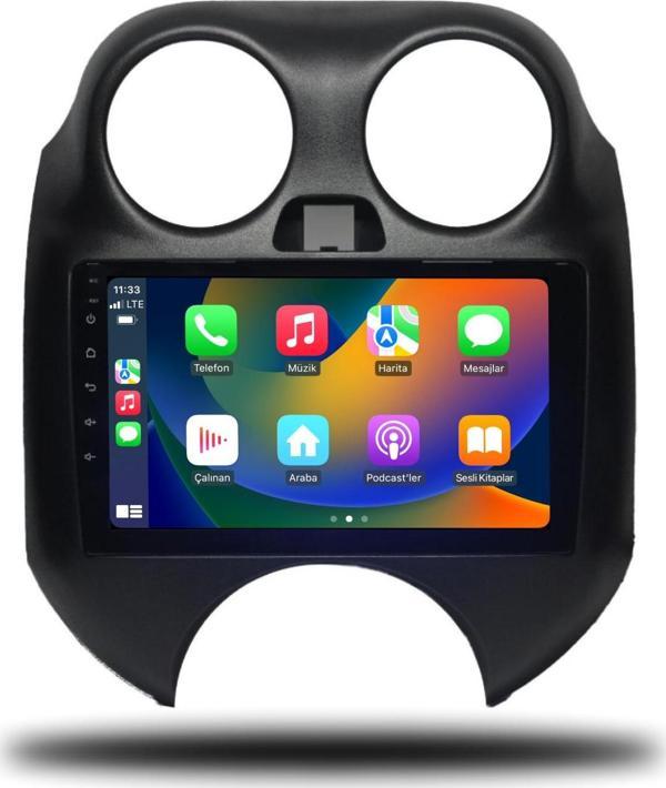 Nissan Micra 2011-2013 Uyumlu  8+128 GB Android Carplay Multimedya Sistemi - Image 1