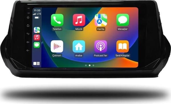Peugeot 2008  2020-2022 8+128 GB Android Carplay Multimedya Sistemi teyp - Image 1