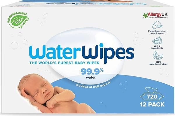 WaterWipes Bio 60 Yaprak 12'li Paket Islak Mendil - Image 1