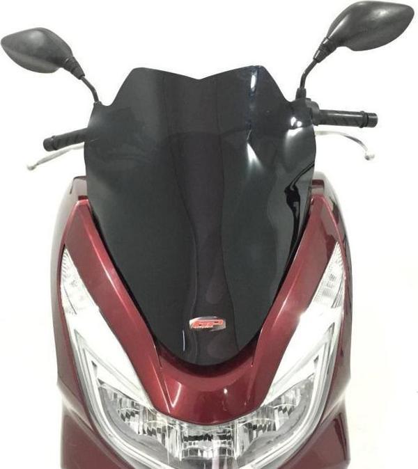 GP Kompozit Honda PCX 125 / 150 2014-2017 Uyumlu Spor Ön Cam Siyah - Image 1
