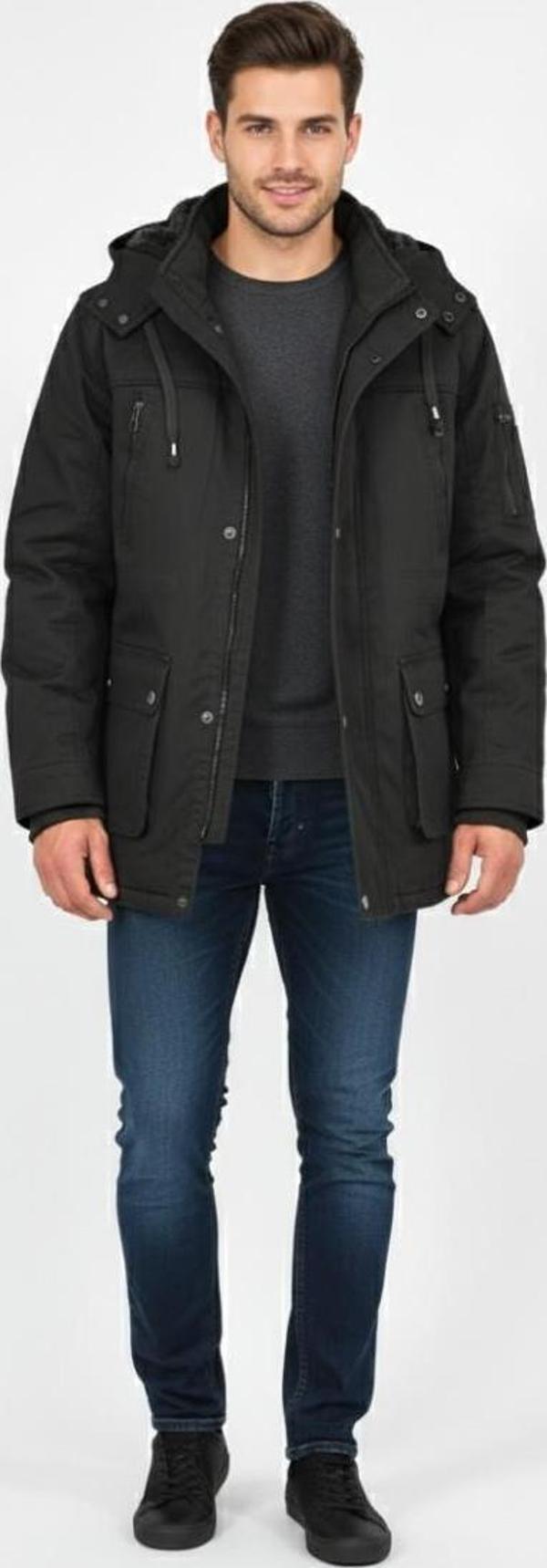 Erkek Spor Kanvas Kapüşonlu Parka 85134 BGL-ST04883 - Image 1