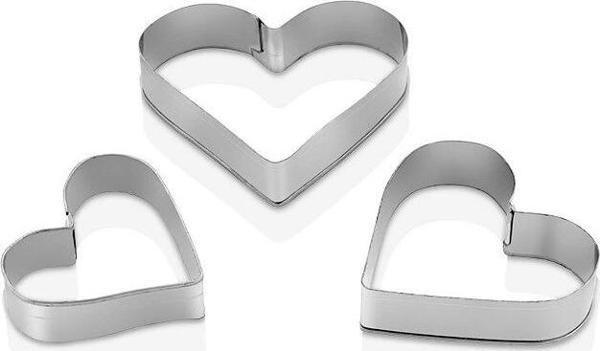 3 Boy - Kalp Metal Kurabiye Kalıp - Image 1