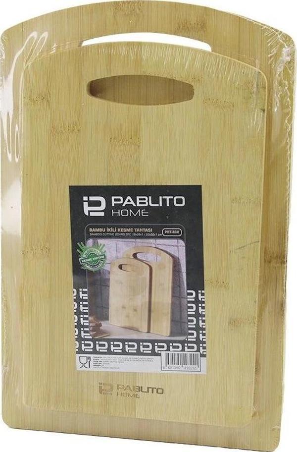 2pcs Set  Ahşap Bambu Kesim Panosu - Kesme Tahtası  18x28x1cm--22x32x1cm - Image 1