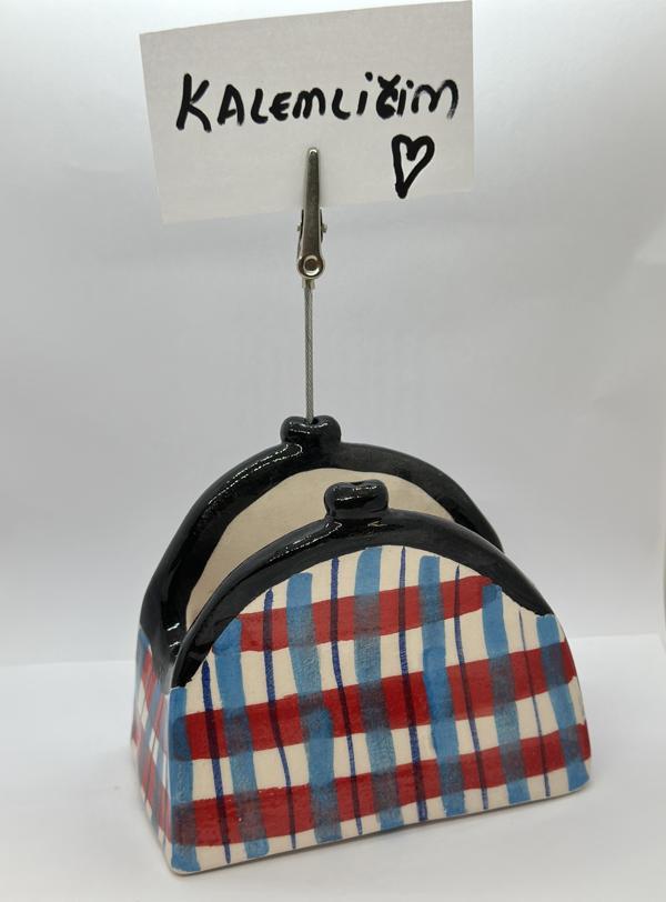 Kalemlik, Kalem Çantası – El Yapımı Seramik Çok Amaçlı Dekoratif Ürün - Image 1