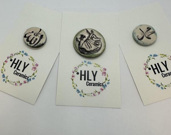 Hat Sanatı Semazen Seramik Fincan Charm Seti - Image 1