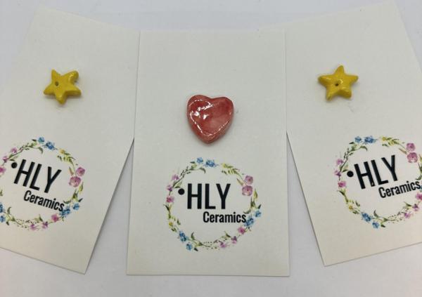Kalp ve Yıldız Seramik Charm Seti - Image 1