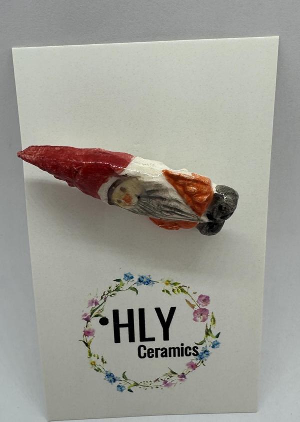 Kış Cücesi Seramik Yaka İğnesi - Image 1