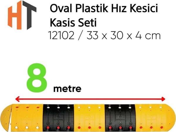Hayat Trafik Oval Plastik Hız Kesici Kasis Seti 8 Metre - Image 1