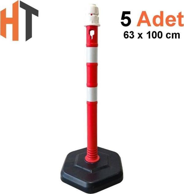 Hayat Trafik Dubalı Uyarı Dikmesi 63X1000 Mm Reflektifli 10`Lu Set - Image 1