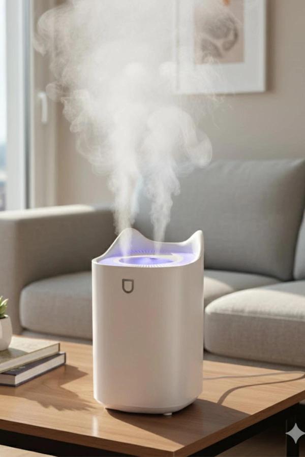 Blackbird K7 Beyaz Çift Spreyli Ultrasonik Sessiz Hava Nemlendirici ve Rgb Işıklı | 3L Kapasite - Image 1