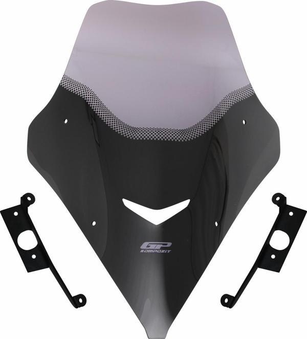 GP Kompozit SYM Jet X 125 2022-2023 Uyumlu Kısa Ön Cam Füme - Image 1