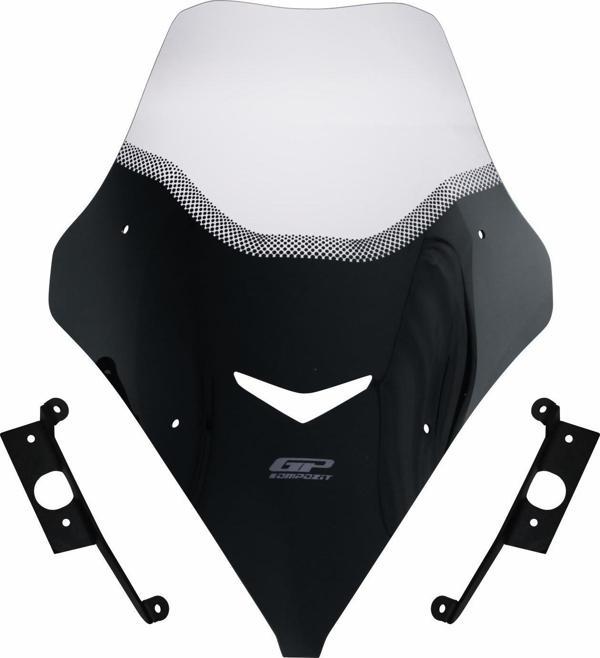 GP Kompozit SYM Jet X 125 2022-2023 Uyumlu Kısa Ön Cam Şeffaf - Image 1