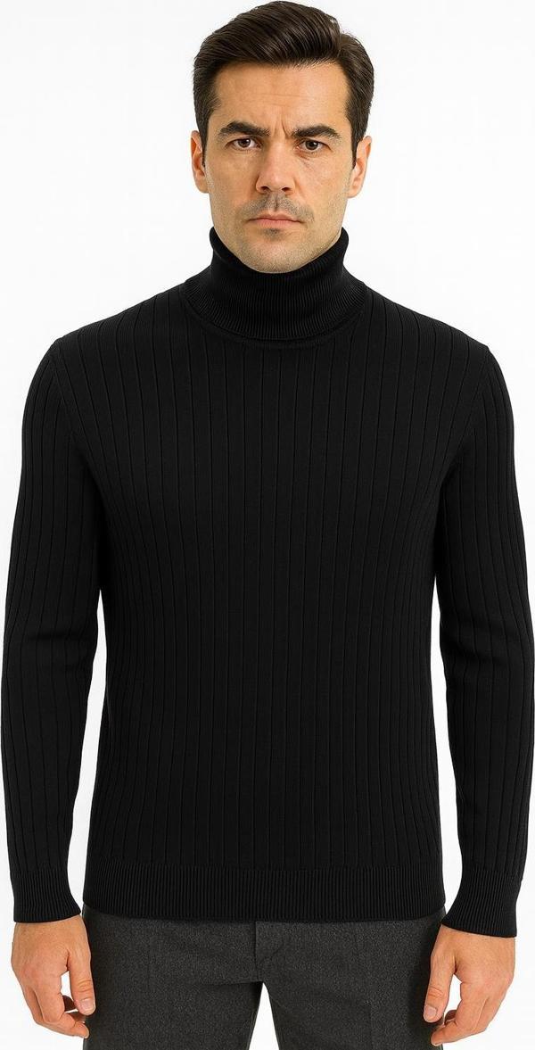 Huffa Desenli Erkek Slim Fit Boğazlı Erkek Triko-7431 - Image 1