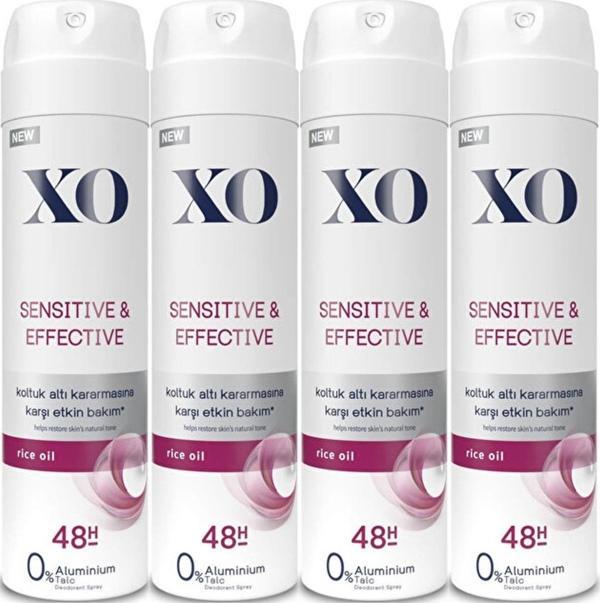 XO Deodorant 150ML Women-Kadın Sensitive & Effective (4 Lü Set) - Image 1