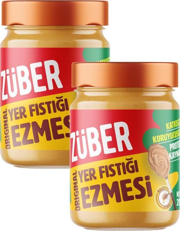 Züber Original Fıstık Ezmesi 315 Gr x 2 Adet - Image 1