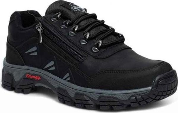 Wanderfull 3007-26 Deri Bağcıklı Outdoor Erkek Ayakkabı Siyah Füme 45-47 - Image 1