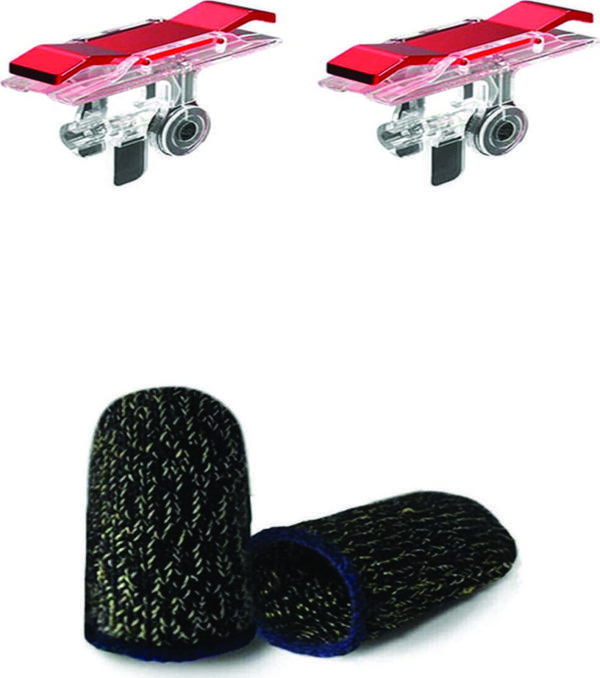 Terletmez Dokunmatik Pubg Eldiven 1 Çift + Pubg Oyun Tetik 1 Çift 2'li Set - Image 1