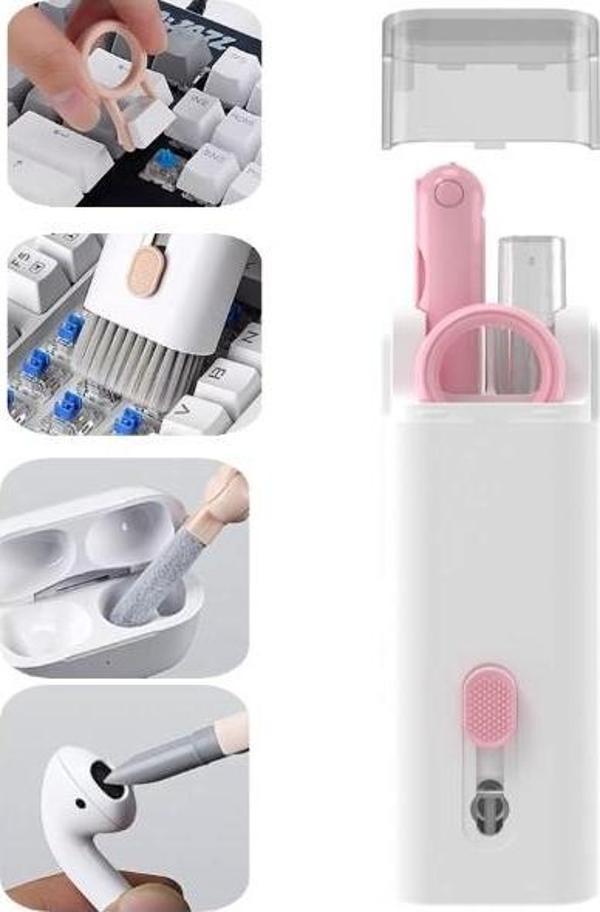 Nessiworld Çok FonNessiWorldiyonlu 7 Parça Airpods Klavye Ekran Kulaklık Temizleme Kiti - Image 1